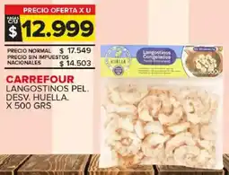 Carrefour Maxi Carrefour langostinos pel. desv. huella. oferta