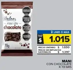 Carrefour Maxi Bulnez mani con chocolate oferta