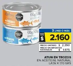 Carrefour Maxi Atun en trozos en aceite/al natural lata oferta