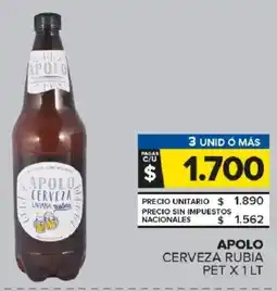 Carrefour Maxi Apolo cerveza rubia pet oferta