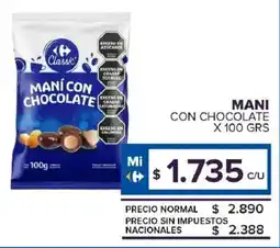 Carrefour Maxi Mani con chocolate oferta