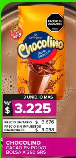 Carrefour Maxi Chocolino cacao en polvo bolsa oferta
