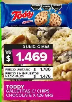 Carrefour Maxi Toddy galletitas c/ chips chocolate oferta