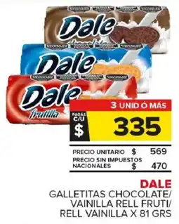 Carrefour Maxi Dale galletitas chocolate/ vainilla rell fruti/ rell vainilla oferta