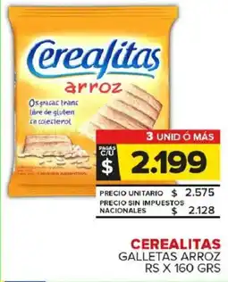 Carrefour Maxi Cerealitas galletas arroz rs oferta