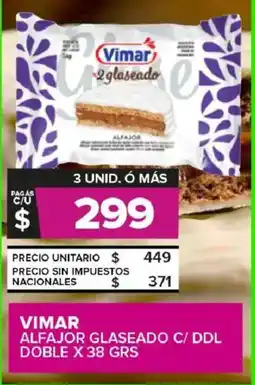 Carrefour Maxi Vimar alfajor glaseado c/ ddl doble oferta