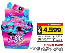 Carrefour Maxi Flynn paff caramelos masticables tutti frutti oferta