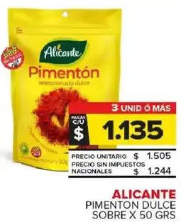 Carrefour Maxi Alicante pimenton dulce sobre oferta