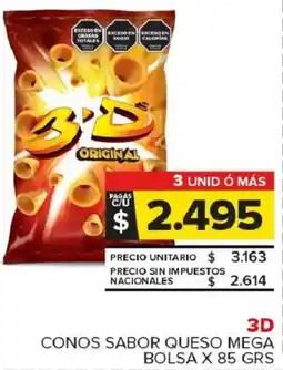 Carrefour Maxi Conos sabor queso mega bolsa oferta