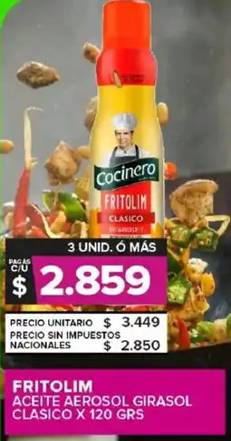 Carrefour Maxi Fritolim aceite aerosol girasol clasico oferta