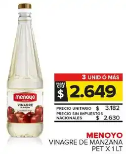 Carrefour Maxi Menoyo vinagre de manzana pe oferta