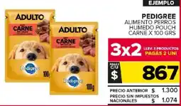 Carrefour Maxi Pedigree alimento perros humedo pouch carne oferta