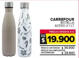 Carrefour Maxi Carrefour botella acero oferta