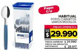 Carrefour Maxi Habitual potes cubiertos varios modelos oferta