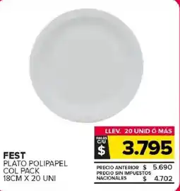 Carrefour Maxi Fest plato polipapel col pack oferta