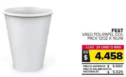 Carrefour Maxi Fest vaso polipapel col pack oferta