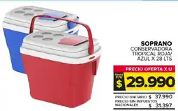 Carrefour Maxi Soprano conservadora tropical roja/ azul oferta