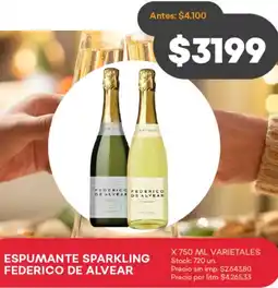 Supermercados Tadicor Espumante sparkling federico de alvear oferta
