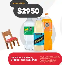 Supermercados Tadicor Gaseosa fanta/ sprite/schweppes original/zero oferta