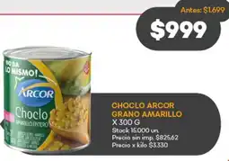 Supermercados Tadicor Arcor choclo grano amarillo oferta