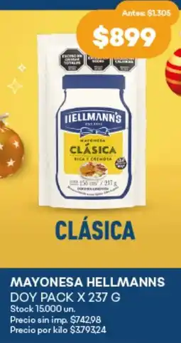Supermercados Tadicor Hellmann's clásica mayonesa doy pack oferta