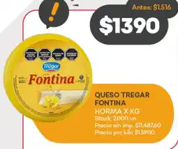 Supermercados Tadicor Tregar queso fontina horma oferta