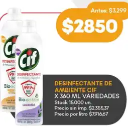 Supermercados Tadicor Cif desinfectante de ambiente oferta