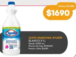 Supermercados Tadicor Ayudín quita manchas blanco oferta