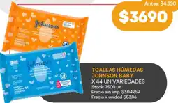 Supermercados Tadicor Johnson baby toallas húmedas variedades oferta