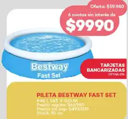 Supermercados Tadicor Bestway fast set pileta oferta
