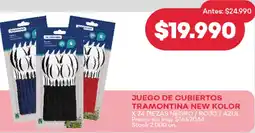 Supermercados Tadicor Juego de cubiertos tramontina new kolor oferta