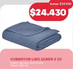 Supermercados Tadicor Cobertor liso queen 2 1/2 oferta
