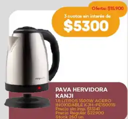 Supermercados Tadicor Pava hervidora kanji oferta