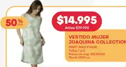 Supermercados Tadicor VESTIDO MUJER JOAQUINA COLLECTION oferta