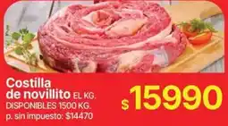 Supermercados Vea Costilla de novillito oferta