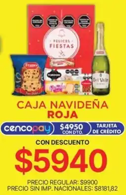Supermercados Vea Caja navideña roja oferta