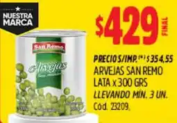 Supermercados Yaguar Arvejas san remo lata oferta