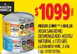 Supermercados Yaguar Atun san remo desmenuzado aceite/ natural oferta