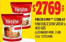 Supermercados Yaguar Don satur pan dulce oferta