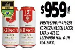Supermercados Yaguar Kilsen cerveza lager lata oferta