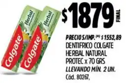 Supermercados Yaguar Colgate dentifrico herbal natural protec oferta