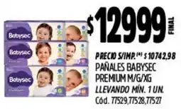 Supermercados Yaguar Babysec pañales premium oferta