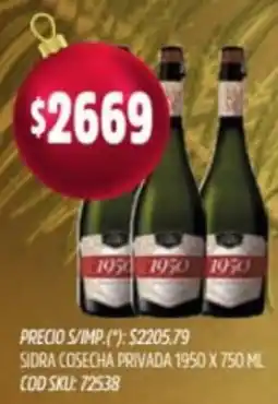 Supermercados Yaguar 1950 sidra cosecha privada oferta