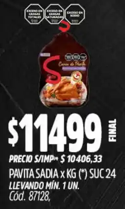 Supermercados Yaguar Sadia pavita oferta