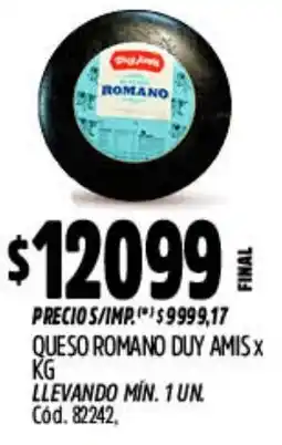 Supermercados Yaguar Romano duy amis queso oferta
