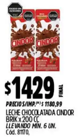 Supermercados Yaguar Cindor leche chocolatada brik oferta