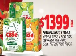 Supermercados Yaguar CBSé yerba oferta
