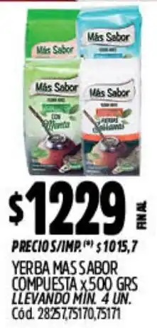 Supermercados Yaguar Massabor yerba compuesta oferta
