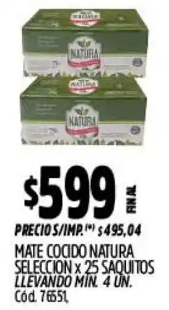 Supermercados Yaguar Natura mate cocido seleccion oferta
