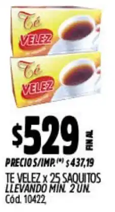 Supermercados Yaguar Té velez oferta